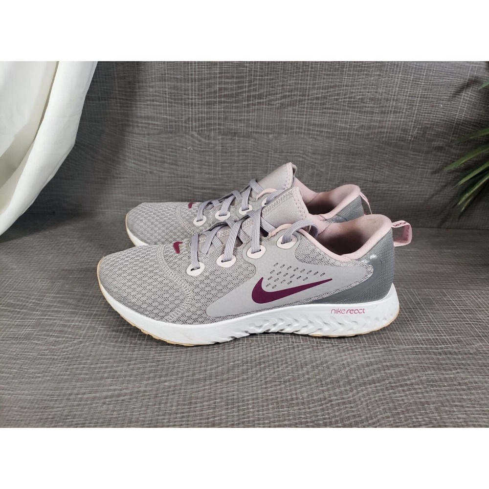 Nike Womens Legend React Running Shoes Gray Purpl… - image 5